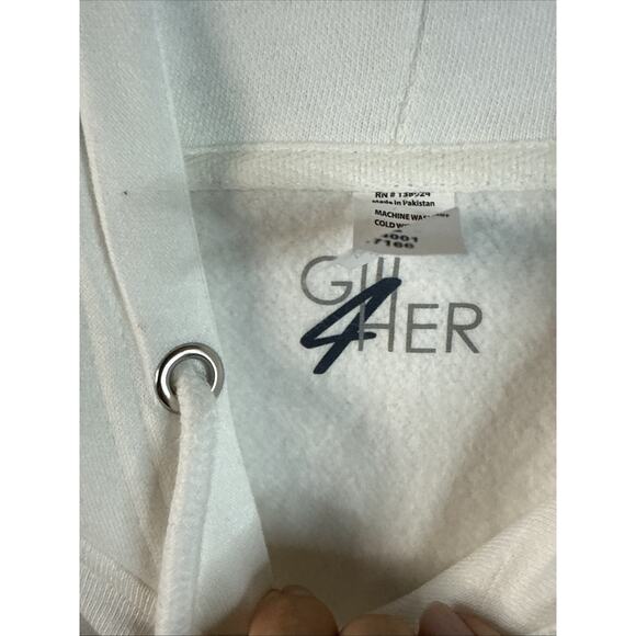 G-III 4 Her By Carl Banks Htown Hoodie White XL - Picture 3 of 5
